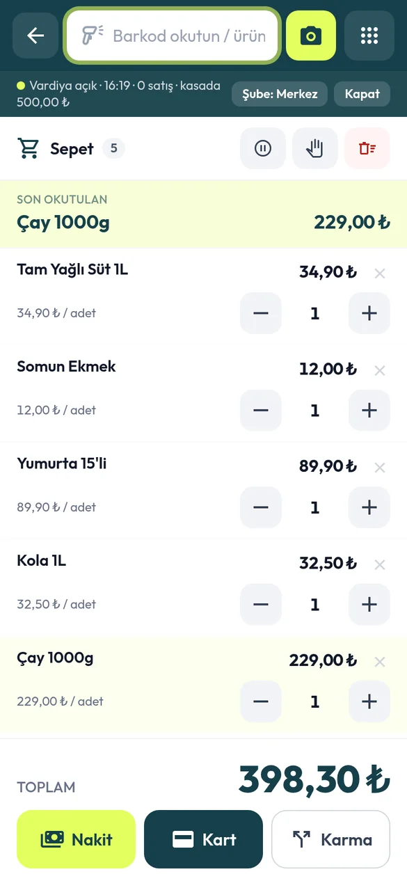 Epix Market telefon satış ekranı
