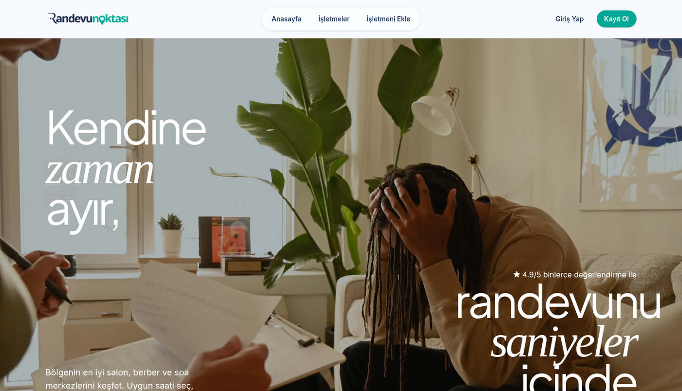 Randevu Noktası — İşletme randevu paneli ekranı